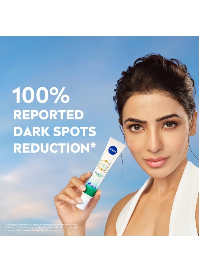 NIVEA Luminous Even Glow Oil Control Face Crème & Moisturiser Serum with Thiamidol (60X more effective than Vitamin C), Salicylic Acid, Hyaluronic Acid, Green Tree extracts for Dark Spots Reduction & Hydration| 10ml - Image 4